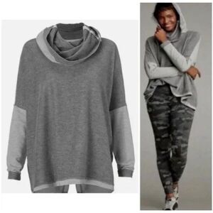 CAbi Gray ATC Cowl Neck Oversized Soft Top Sweatshirt XS #3996